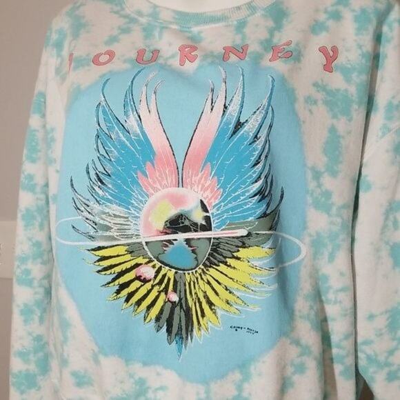 Journey Blue Tie Dye Crop Sweatshirt - Picture 5 of 8